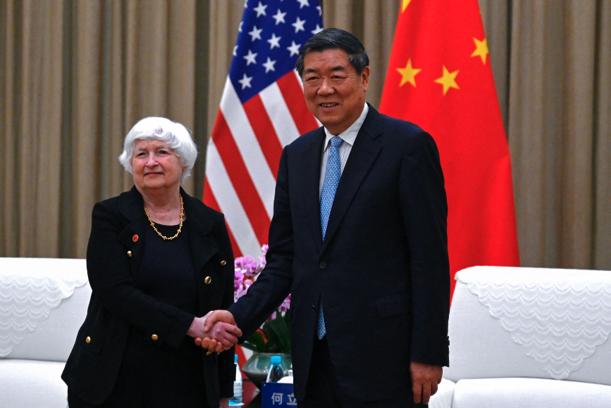 China's Vice Premier He Lifeng (R) and US Treasury Secretary Janet Yellen.jpg